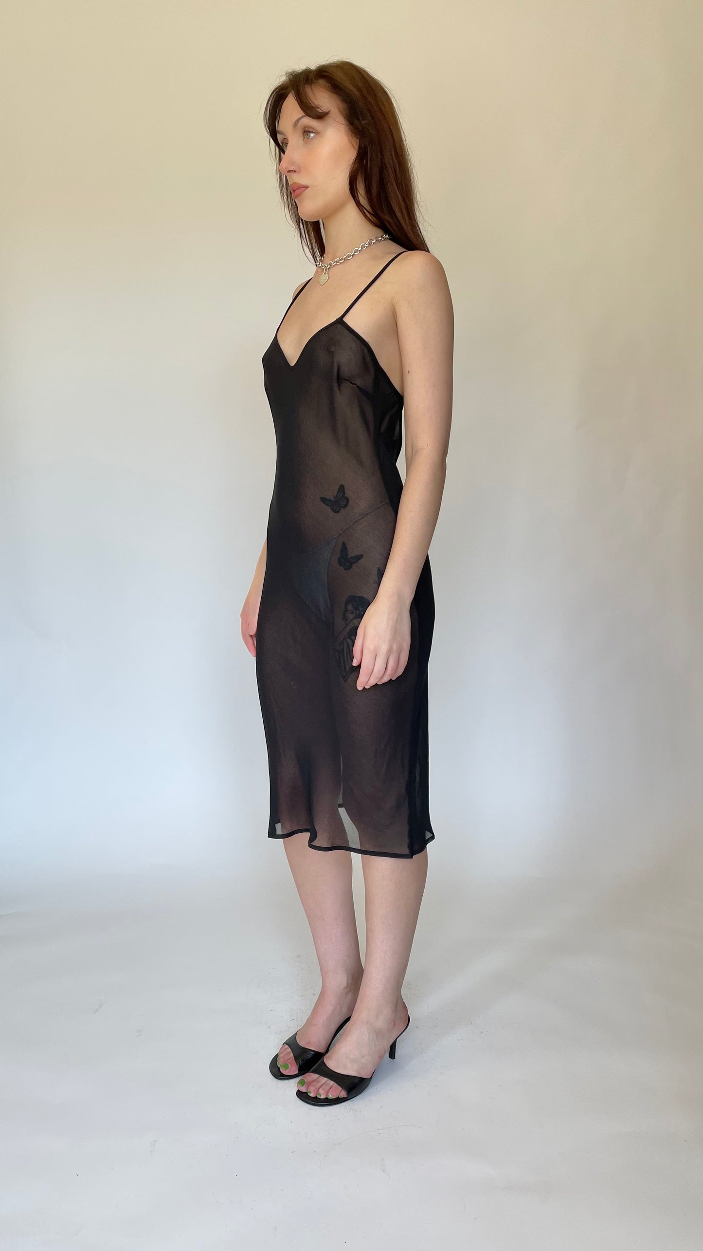 Sheer slip dress (size S)