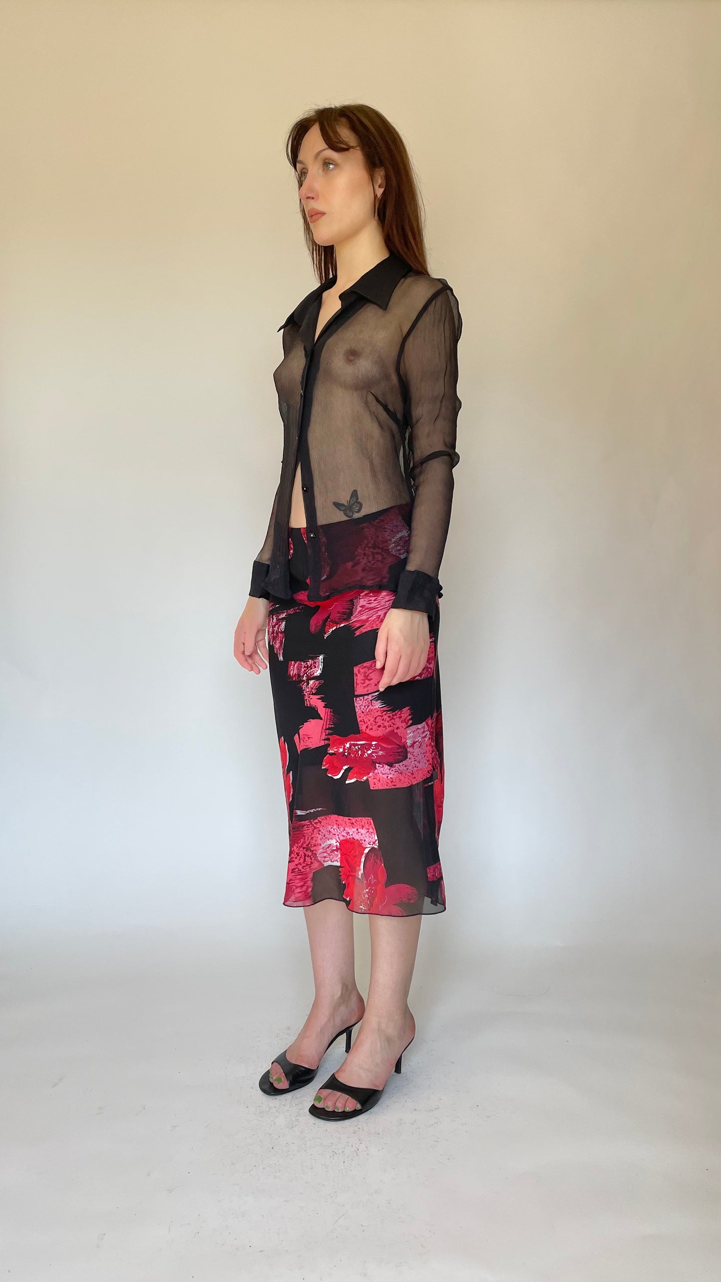 Floral abstract skirt (size 29-30)