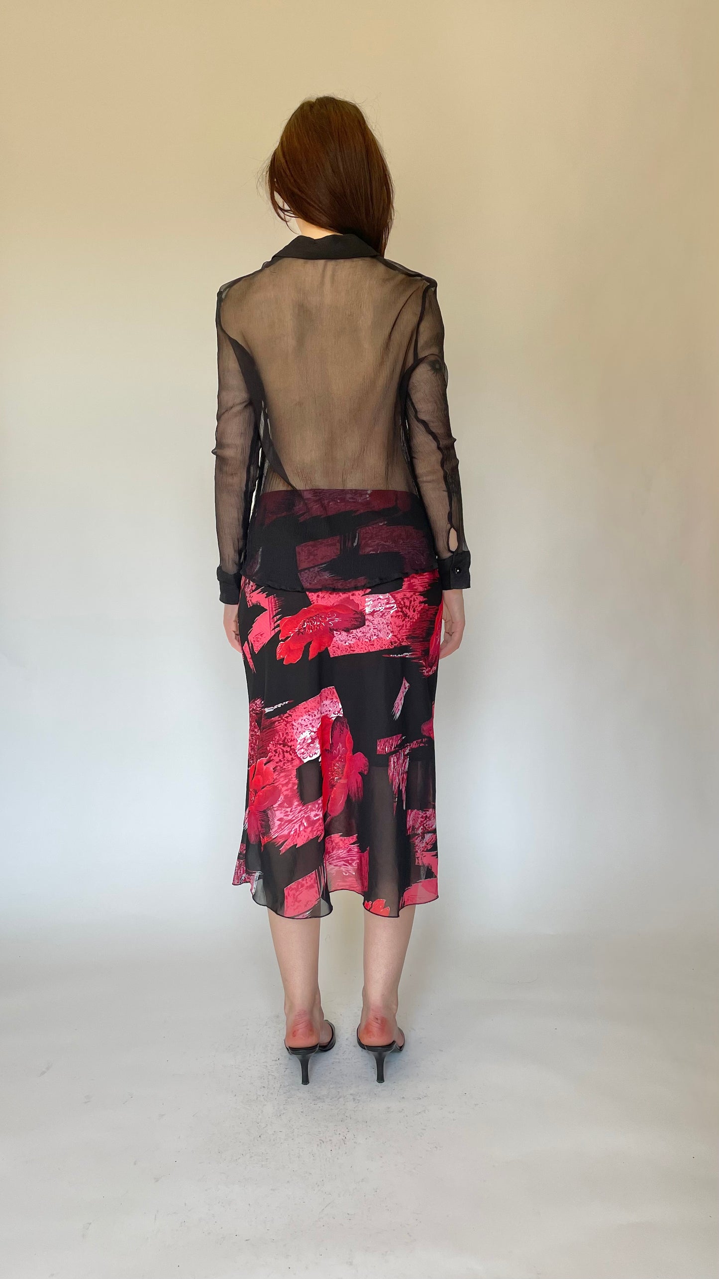 Floral abstract skirt (size 29-30)